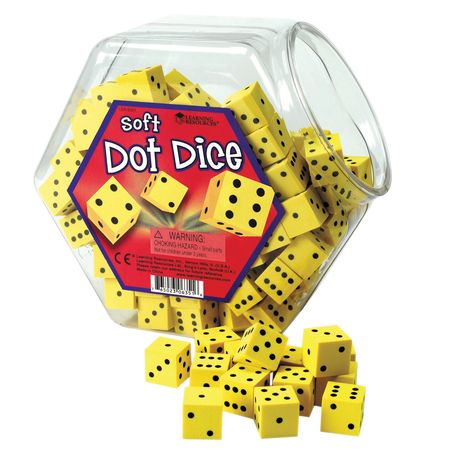 LEARNING RESOURCES Soft Foam Dot Dice, PK200 6351